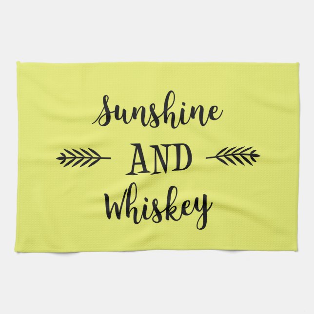 SONNENSCHIRM UND WHISKEY GESCHIRRTUCH (Horizontal)