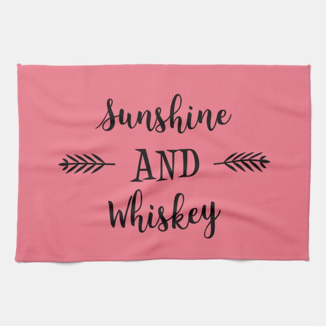 SONNENSCHIRM UND WHISKEY GESCHIRRTUCH (Horizontal)