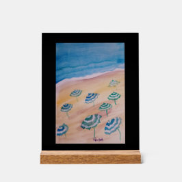Sonnenschirme in Aquarellform Acrylschild