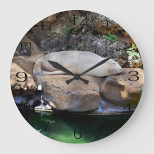 Sonnenschlafen im Weißen Meer Große Wanduhr