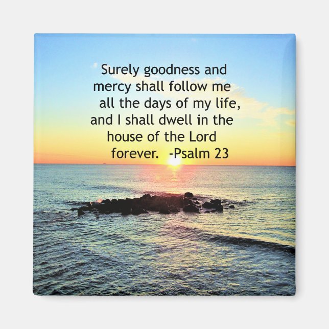 SONNENSCHLAG AUF DEM OCEAN-23. PSALM-FOTO MAGNET (Vorne)