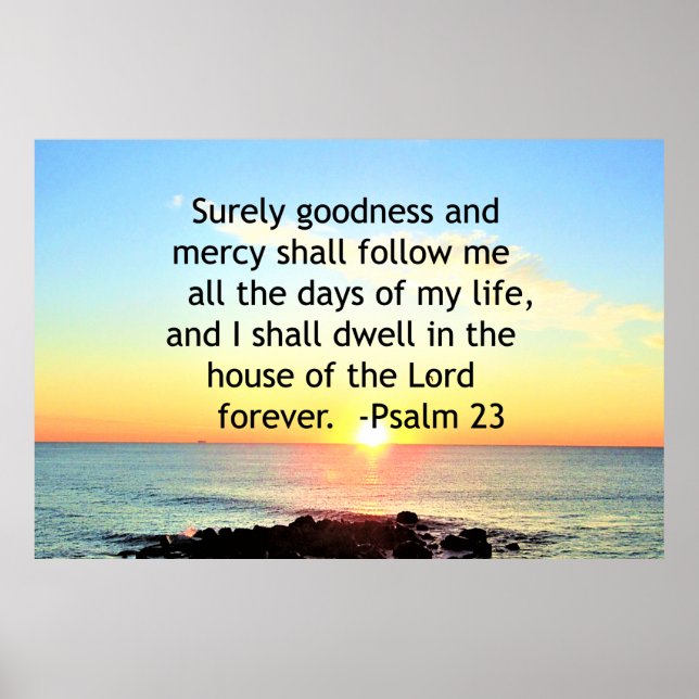 SONNENSCHLAG AUF DEM OCEAN-23. PSALM-FOTO POSTER (Vorne)