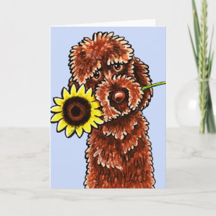 Sonnenschokolade Labradoodle Off-Leash Art™ Karte