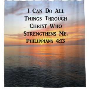 SONNENSCHREIBEN AUF DEN OZEANER PHILIPPIANS 4:13 S DUSCHVORHANG
