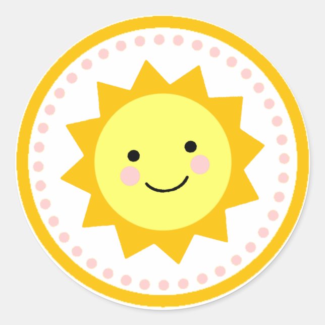 Sonnenschutzaufkleber - Punkte Runder Aufkleber (Vorderseite)