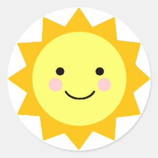 Sonnenschutzmittel Runder Aufkleber