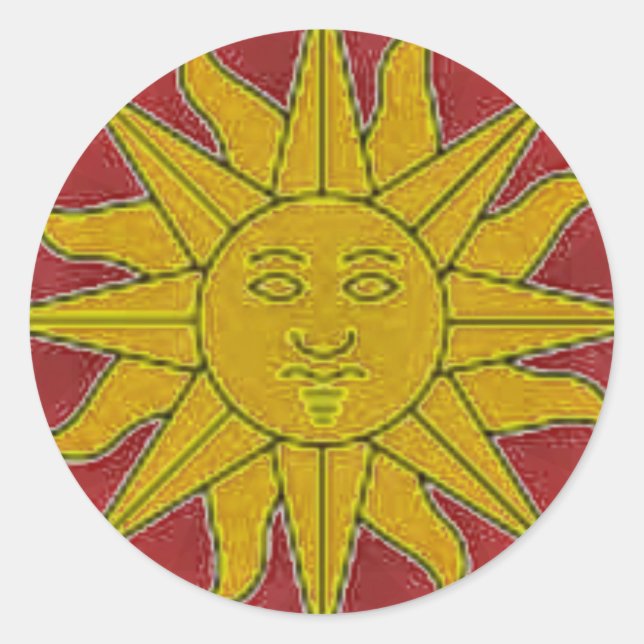 Sonnenschutzmittel Runder Aufkleber (Vorderseite)