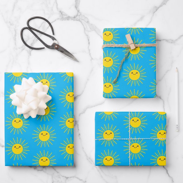 Sonnenschutzpapier Geschenkpapier Set (Vorderseite)