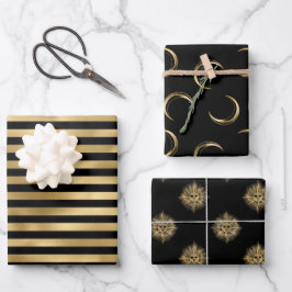 Sonnenschutzpapier und Mondumrandungspapier Set 3 Geschenkpapier Set