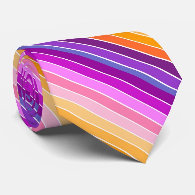 Sonnenschutzstreifen - orange, rosa, Lila, Lavende Krawatte (Gerollt)