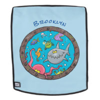 Sonnenseebewohner unter Wasser zeichnend Cartoon