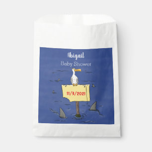 Sonnensevogel umkreist von Haifischen Cartoon Geschenktütchen