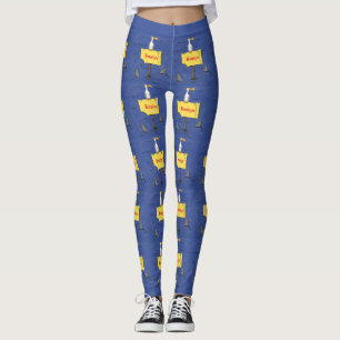 Sonnensevogel umkreist von Haifischen Cartoon Leggings