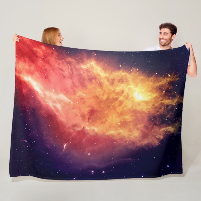 Sonnensfeuer quer durch den Kosmos Fleecedecke (Beispiel)