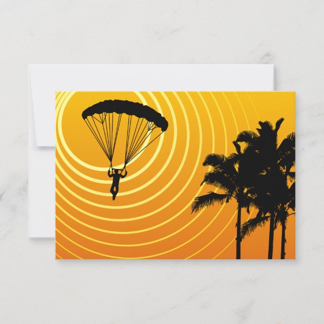 Sonnenskydiving Einladung (Vorderseite)