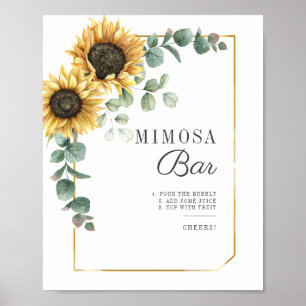 Sonnenspiegel-Eukalyptus-Brautjungfernparty Mimosa Poster