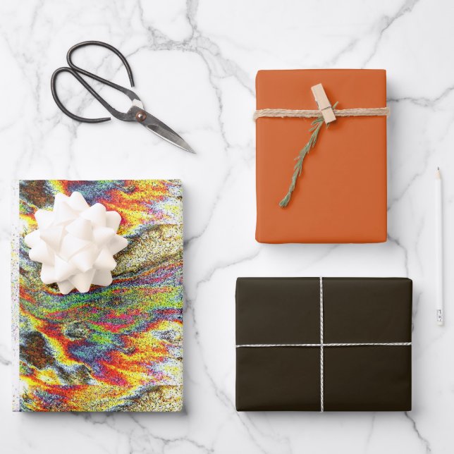 Sonnenstrahl-Flaredesign  Geschenkpapier Set (Vorderseite)