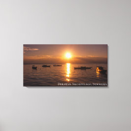 Sonnenstrahl Sonnenuntergangsstrahlen Schwimmende Leinwanddruck