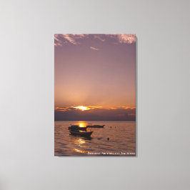 Sonnenstrahl Sonnenuntergangsstrahlen Schwimmende Leinwanddruck