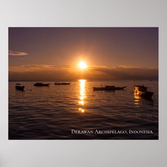 Sonnenstrahl Sonnenuntergangsstrahlen Schwimmende  Poster (Vorne)