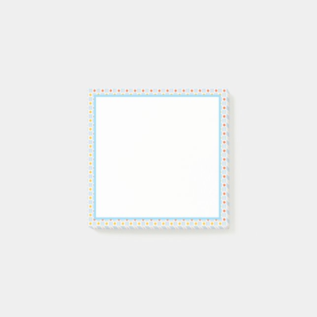 Sonnenstrahl-Streifen-Schachbrett-Haftnotiz Post-it Klebezettel (Vorderseite)