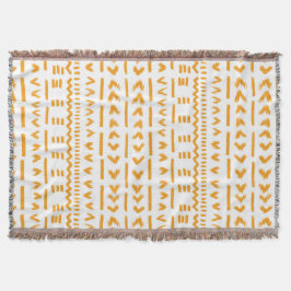 Sonnenstrahlen afrikanisches Muster in Weiß Decke