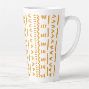 Sonnenstrahlen afrikanisches Muster in Weiß Milchtasse