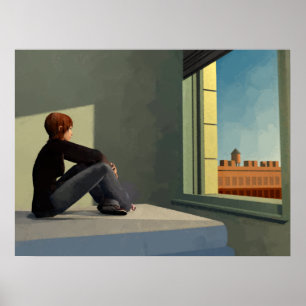 Sonnenstrahlen am Morgen Poster