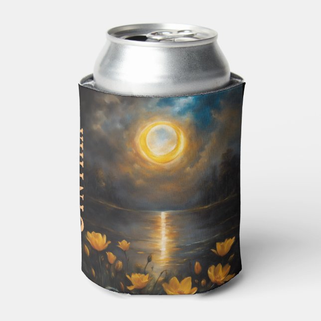 Sonnenstrahlen am See Blume trinken Dosenkühler (Kanne Vorderseite)