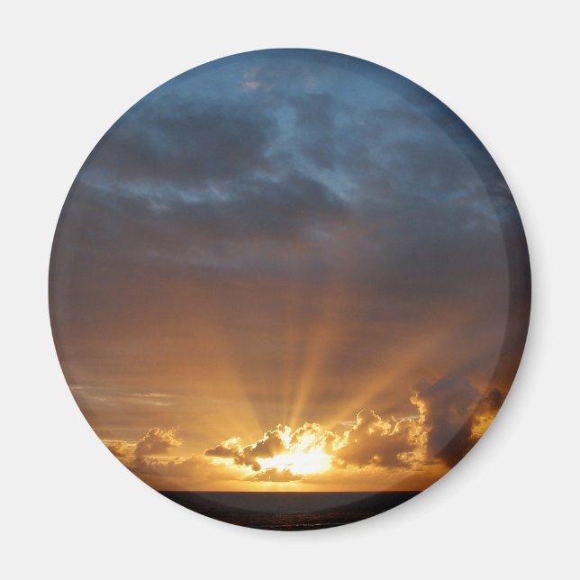Sonnenstrahlen bei Morgendämmerung Magnet (Vorne)