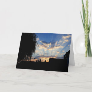 Sonnenstrahlen bei Sonnenuntergang Karte