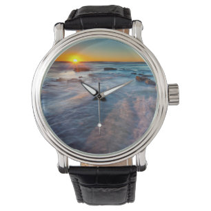 Sonnenstrahlen beleuchten den Pazifik Armbanduhr