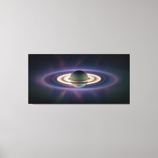 Sonnenstrahlen des Saturns von Cassini Raumsonde Leinwanddruck