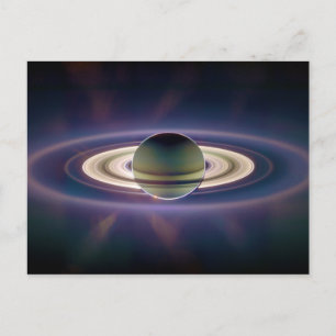 Sonnenstrahlen des Saturns von Cassini Raumsonde Postkarte