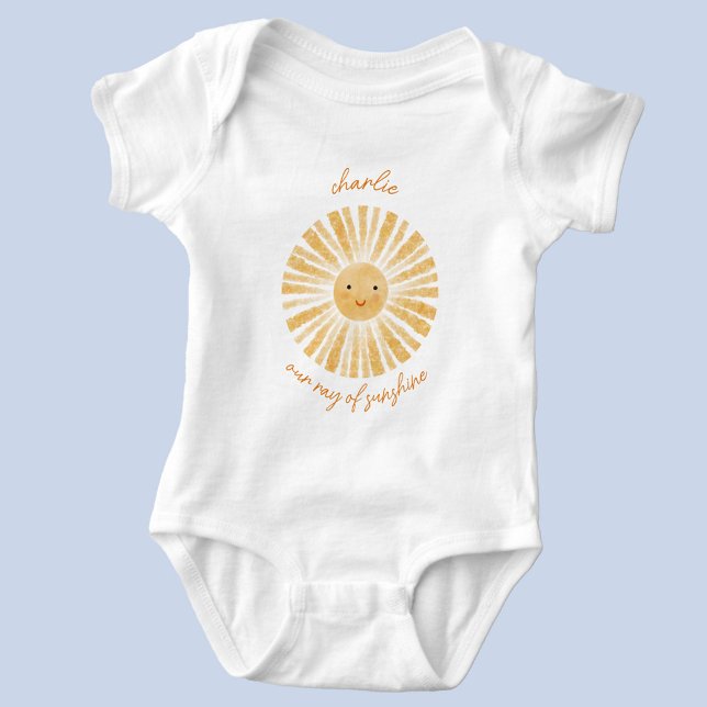 Sonnenstrahlen im Personalisierten Wasser Baby Strampler (Little ray of sunshine personalized new baby bodysuit)