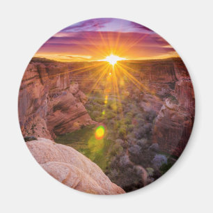 Sonnenstrahlen in Canyon de Chelly, AZ Magnet