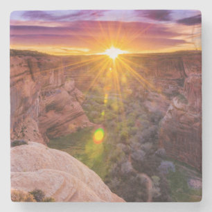 Sonnenstrahlen in Canyon de Chelly, AZ Steinuntersetzer