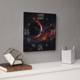 Sonnenstrahlen Kosmisches Meisterwerk Xzendor7 Kun Quadratische Wanduhr