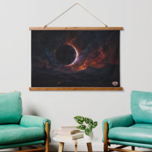 Sonnenstrahlen Kosmisches Meisterwerk Xzendor7 Kun Wandteppich Mit Holzrahmen