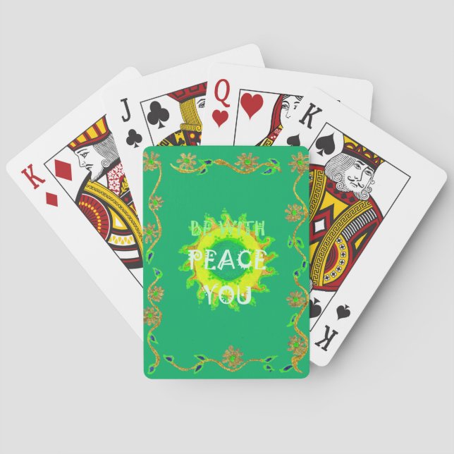 Sonnenstrahlen: Ruhe mit inspirierender Printwerbu Spielkarten (Rückseite)