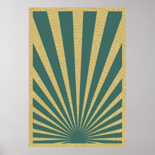 Sonnenstrahlen-Streifenposter Poster
