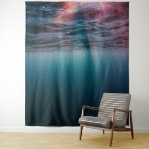 Sonnenstrahlen unter Wasser Wandteppich