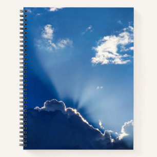 Sonnenstrahlen Wandkunst Blauer Himmel Minimalist  Notizbuch