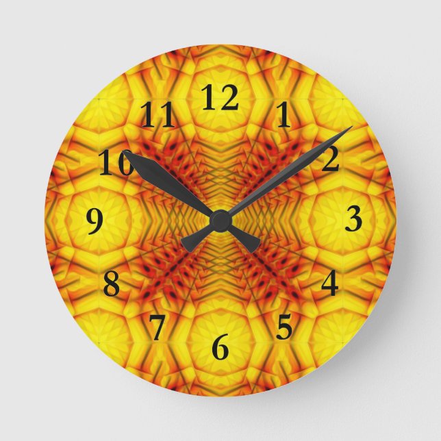 Sonnenstrahlen Wanduhr (Vorderseite)