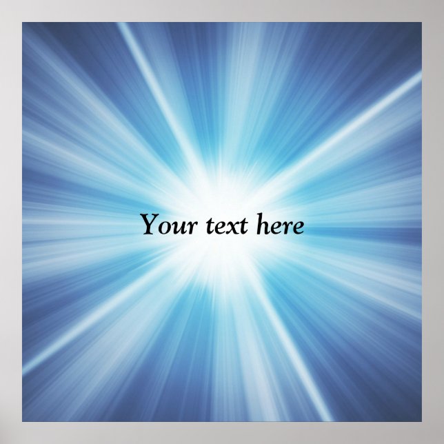 Sonnenstrahlmuster TEMPLATE Poster (Vorne)