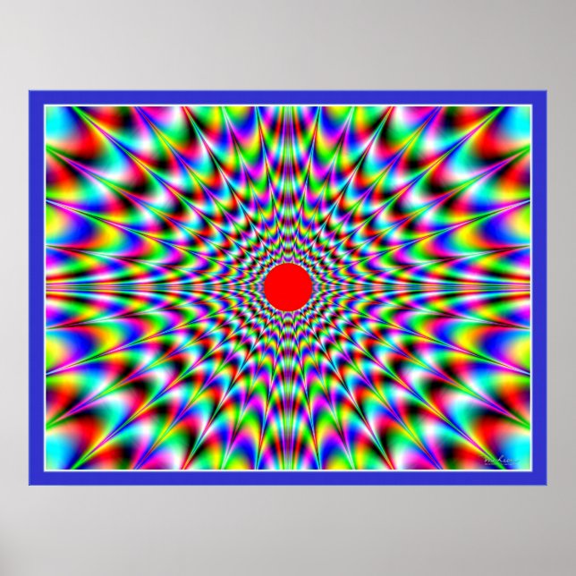 Sonnenstrahlung — optische Illusion Poster (Vorne)
