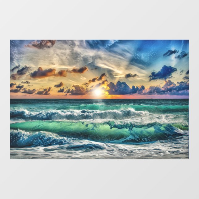 Sonnenstrand Fensteraufkleber (Blatt)