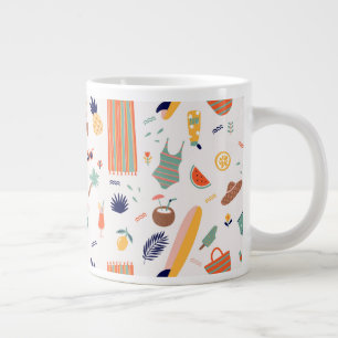 Sonnenstrand Fun Muster Jumbo-Tasse
