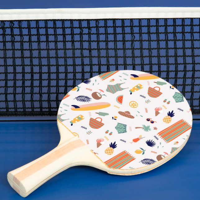 Sonnenstrand Fun Muster Tischtennis Schläger (InSitu)