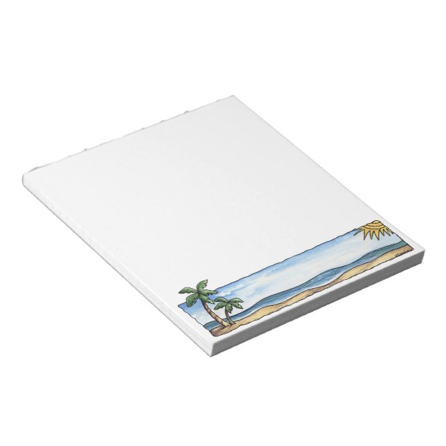 Sonnenstrand - Notepad Notizblock (angewinkelt)